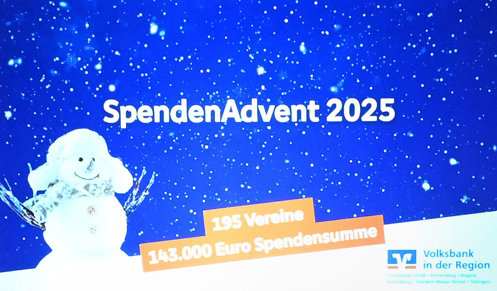 Großzügige Spendenaktion zum SpendenAdvent 2025 der Volksbank